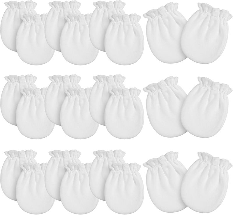 Vabean 12 Pairs Preemie Baby Mittens No Scratch Cotton Premature Baby Gloves for Nicu Preemie Girls Boys Gifts - Image 1